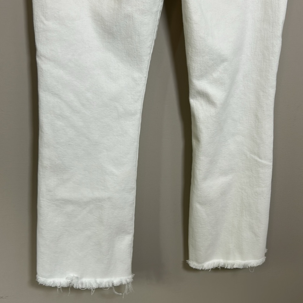 MOTHER The Hustler Ankle Fray Jean Fairest of them All White Sz 32 - Picture 10 of 14